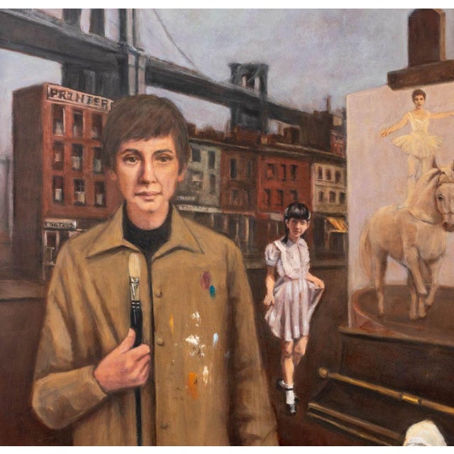 Contemporary Barbara Green "The Connecting Bridge" Oil For Sale - Image 3 of 9