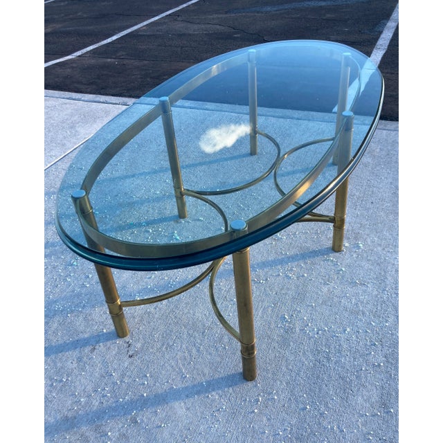 Metal Mastercraft Coffee Table in Faux Bamboo For Sale - Image 7 of 13