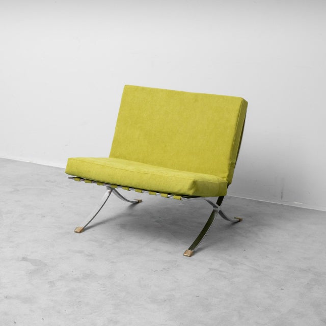 Armchairs in Green Fabric and Metal, 1970s, Set of 2 For Sale - Image 3 of 11