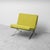 Armchairs in Green Fabric and Metal, 1970s, Set of 2 For Sale - Image 3 of 11