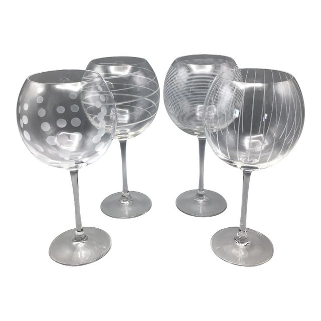 Mikasa Balloon Wine Glasses - Assorted Set of 4 For Sale