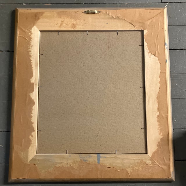 1960’s Original Abstract Female Nude Ink Drawing Signed Ornate Frame For Sale - Image 4 of 4