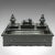 Victorian 1850s Victorian Antique Decorative Desk Stand, Indian, Ebony, Colonial Writer's Tidy For Sale - Image 3 of 10