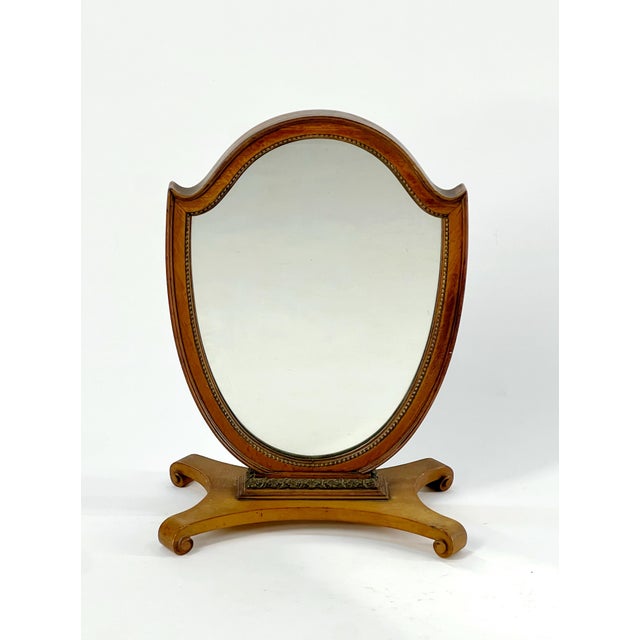 Antique Georgian Style Gentleman's Table Top Vanity Mirror For Sale - Image 9 of 11