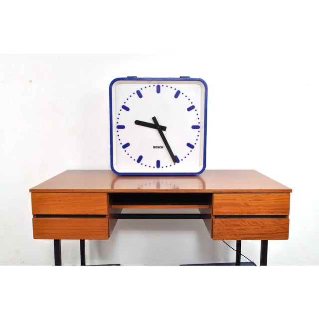 Black Dutch Station Clock from Bosch, 1970s For Sale - Image 8 of 16