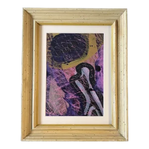 Original Vintage Abstract Painting Vintage Frame 1970’s