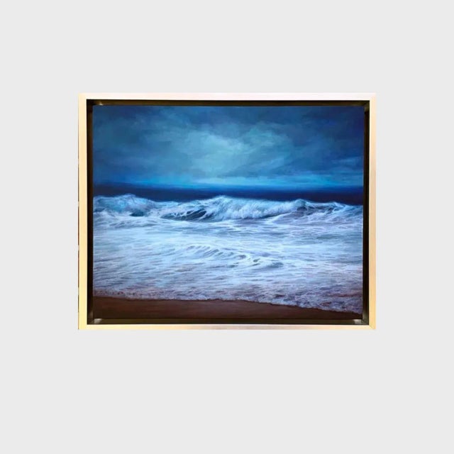 This is a one of a kind original realistic oil on board seascape by San Diego artist, Anna Cardoso. It is framed. It's...