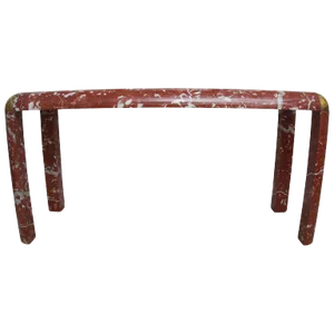 6ft X 28"h Marble Console Table Karl Springer Style