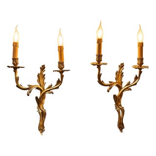Louis XV 2-Armed Wall Lights, Set of 2 For Sale