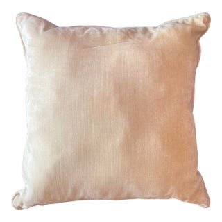 Contemporary Cream Velveteen Pillow For Sale
