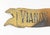 French Boucherie Butcher Shop Sign, circa 1900, banner scroll form brass engraved "Viande 1er Choix" [First Meat Choice],...