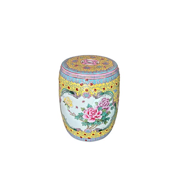 This vibrant Chinese ceramic garden stool is a masterclass in traditional craftsmanship and timeless elegance. Hand-...