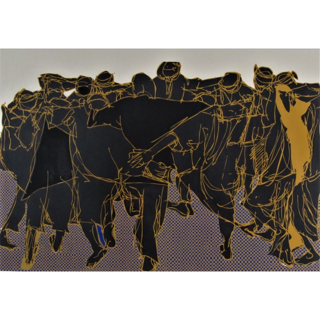 xThis artwork titled "Muddy Rice Planting Dance, Koyoshima Pref" 1977 is a color silkscreen on paper by noted Japanese...