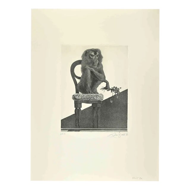 Leo Guida, The Monkey, Etching, 1972 For Sale