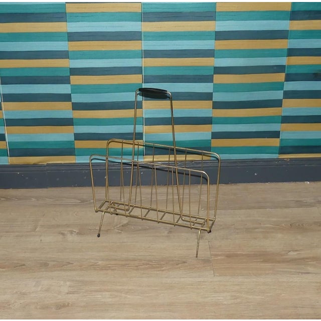 Great side table decoration! Very cool storage for magazines, etc. Classic Good vintage condition, with typical signs of...