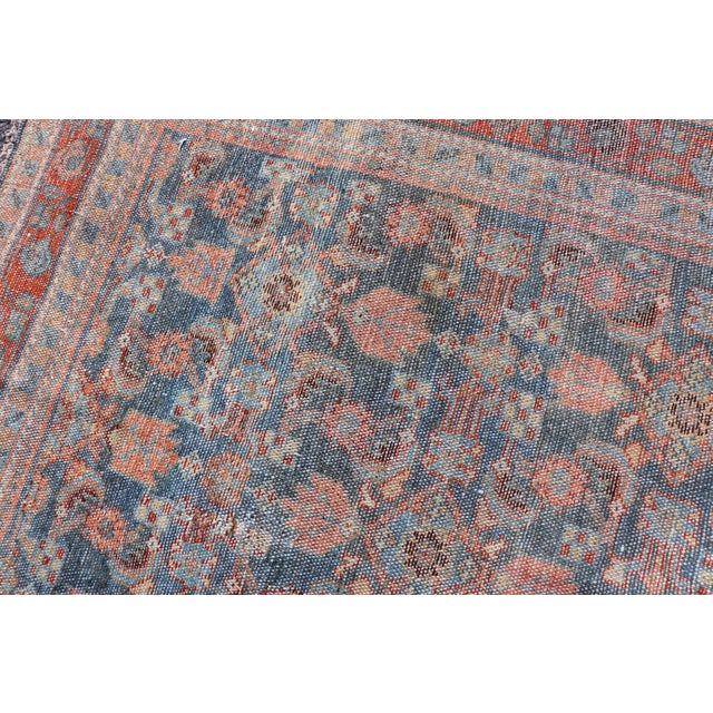 Antique Senneh Persian Runner With All-Over Design in Earthy Tones 3'1 X 15'8 For Sale - Image 14 of 14