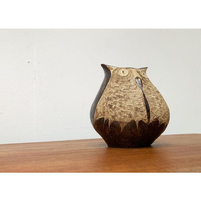 Large Studio Pottery Owl Sculpture, 1980s For Sale - Image 17 of 18
