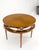 Pierced Caved Ornament Round Walnut Banded Mid-Century Modern Side End Table For Sale - Image 4 of 12