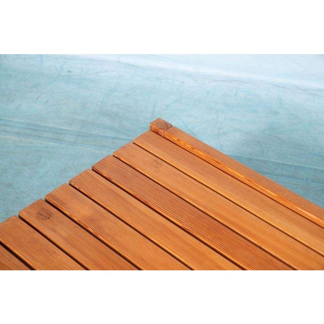 Wood Square Japandi Side Table, 1970s For Sale - Image 7 of 11