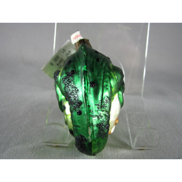 2002 Neiman Marcus Blown Glass Gecko Lizard Christmas Ornament For Sale - Image 4 of 6