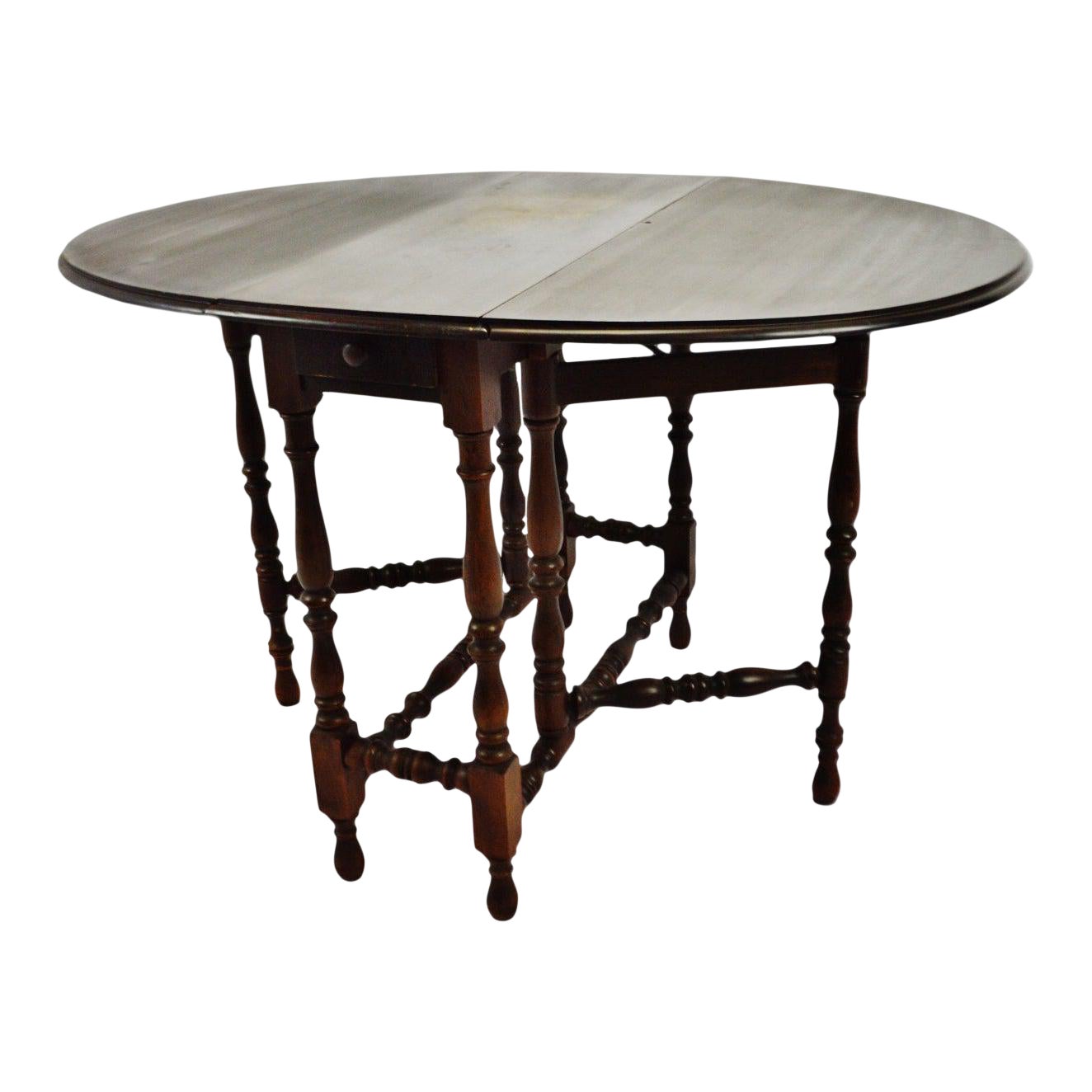 Antique Elite Furniture Company Mahogany Gateleg Table Chairish