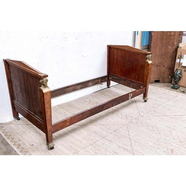 Traditional Antique French Empire Burl Veneered Style Daybed For Sale - Image 3 of 18