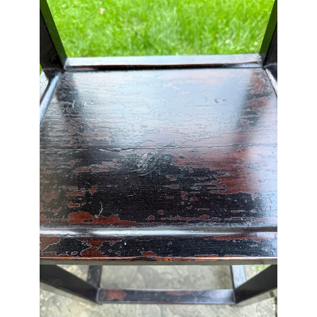 Antique Chinese 2-Tier Hardwood Stand For Sale - Image 11 of 13