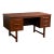 Vintage Danish Teak Executive Desk Mid Century Modern Writing Desk Finished Back Office Desk For Sale