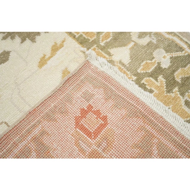 Off-white Oushak Rug 4'1'' X 6'1'' For Sale - Image 8 of 9