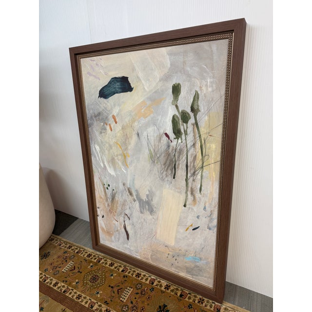 Abstract Amethyst Home Flat White Abstract Print, Framed For Sale - Image 3 of 12