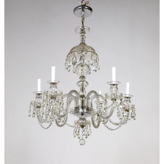 Mid 20th Century Georgian Style Cut Crystal Chandelier For Sale - Image 13 of 13