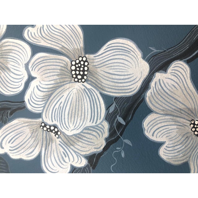 Allison Cosmos "Look No Feather" Contemporary Chinoiserie Bird Acrylic Painting by Allison Cosmos For Sale - Image 4 of 7