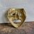 Gold Decorative Mask in Brass from the Classical Greek-Roman Theatre, 1800s For Sale - Image 8 of 9