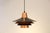 Vintage Copper with Black Design Pendant Lamp, 1960s For Sale - Image 3 of 4