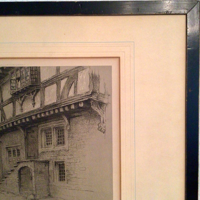 1920s Framed Signed Colored Lithograph of the George Inn, Norton St. Philip by British Artist Cecil Aldin. For Sale - Image 5 of 11