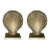 Hollywood Regency Solid Brass Clam Shell Bookends, a Pair India For Sale