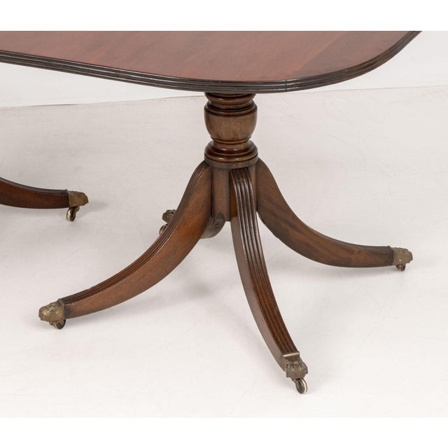 Brown Regency Style Mahogany Extending Dining Table For Sale - Image 8 of 18