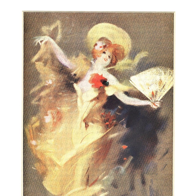 This is a RARE BEAUTY! It is an original French lithograph by the iconic illustrator, Jules Cheret. It was a story...