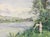 Paul Grégoire, On the banks of the Moselle, Prémontrés Abbey, Watercolor For Sale - Image 5 of 5