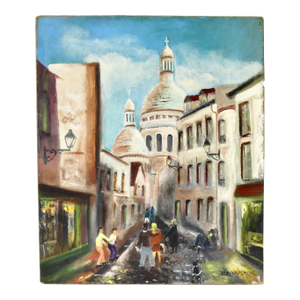 Midcentury Paris Montmartre Sacré-Cœur Painting