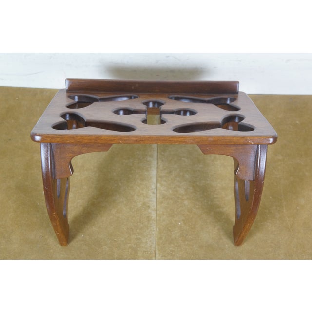 Mid 20th Century Gothic Mahogany Pommy Cross Bible Book Music Stand Lectern Podium 14" For Sale - Image 9 of 13