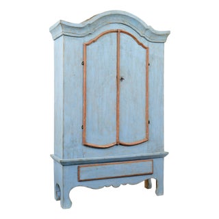 19th Century Swedish Painted Cupboard on Stand, 1860s For Sale