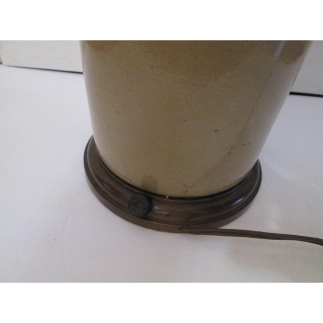 Terra Cotta Vintage Morrocan Glaze Terra Cotta Double Socket Lamp For Sale - Image 8 of 11