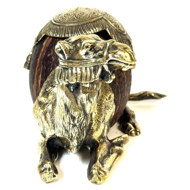 Franz Bergman Style 19th-Century Austrian Bronze & Coconut Camel Inkwell For Sale - Image 11 of 12