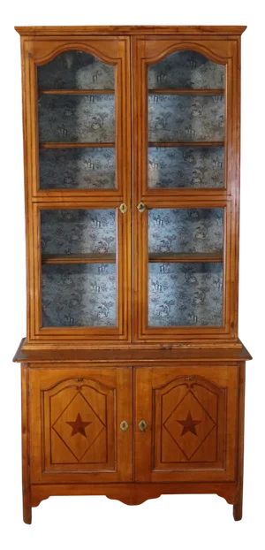 19th Century Walnut Display Cases, Set of 2