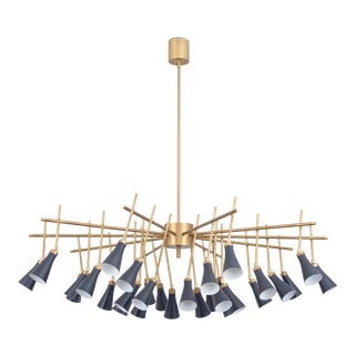 Primavera Perpetual Sunshine Lighting Italian Mid Century Design Chandelier For Sale