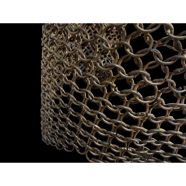 Large Hand Hammered Brass Helmet Shield Set For Sale - Image 10 of 15