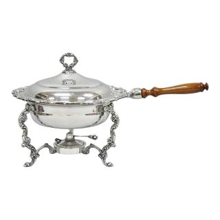 Vintage Sheffield Victorian Silver Plated Large Warmer Chafing Serving Dish For Sale