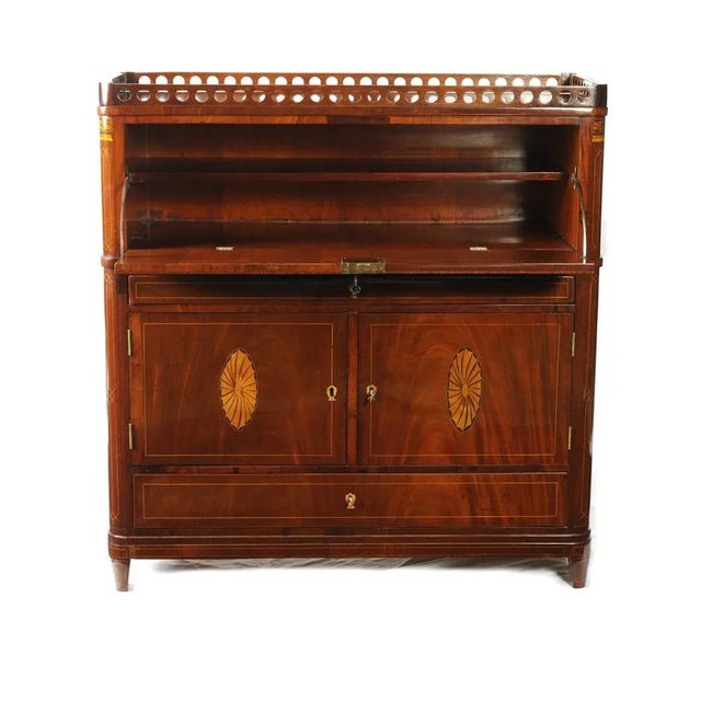 Cabinet with Fold-Out Writing Table, Denmark, 1835 For Sale - Image 4 of 4