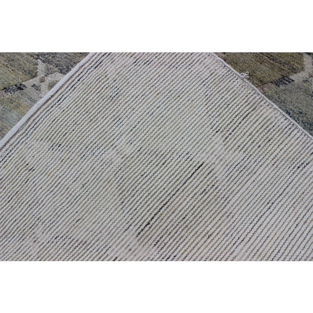 Gray Geometric Scandinavian Piled Rug by Keivan Woven Arts , 9'2 X 11'10 For Sale - Image 12 of 12